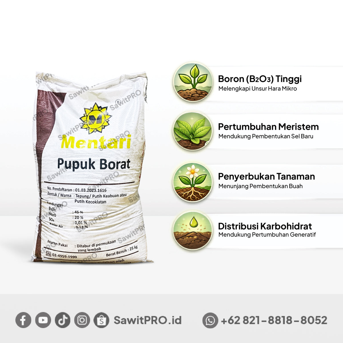 Borat Mentari 45% 25kg