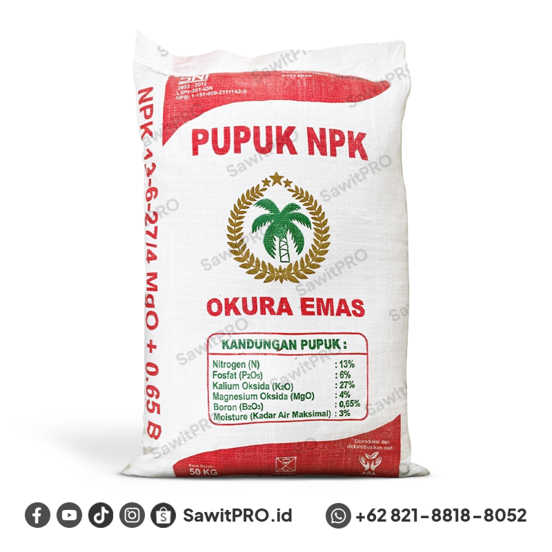 NPK Okura Emas 13-6-27-4 MGO+0.5B 50kg