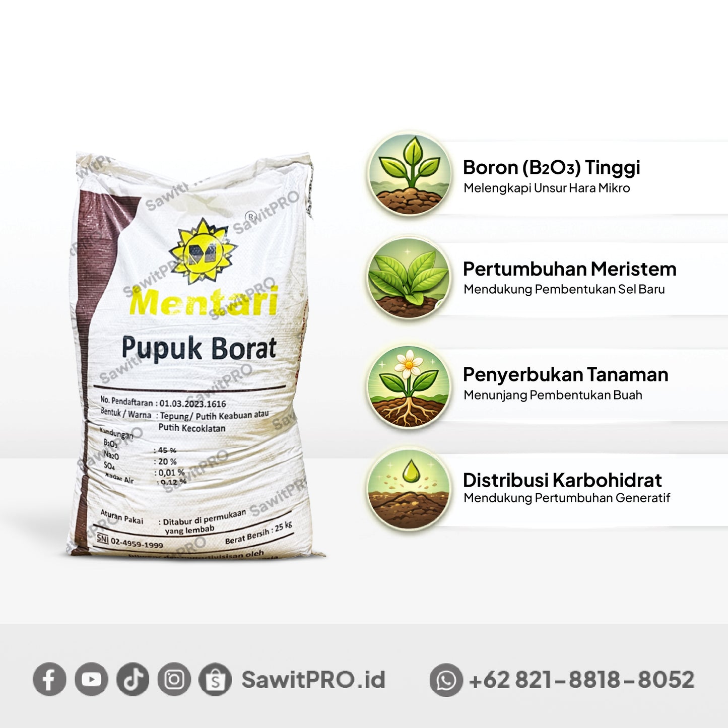 Borat Mentari 45% 25kg