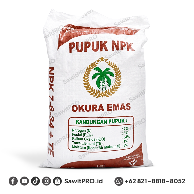 NPK Okura Emas 7-6-34+TE 50kg