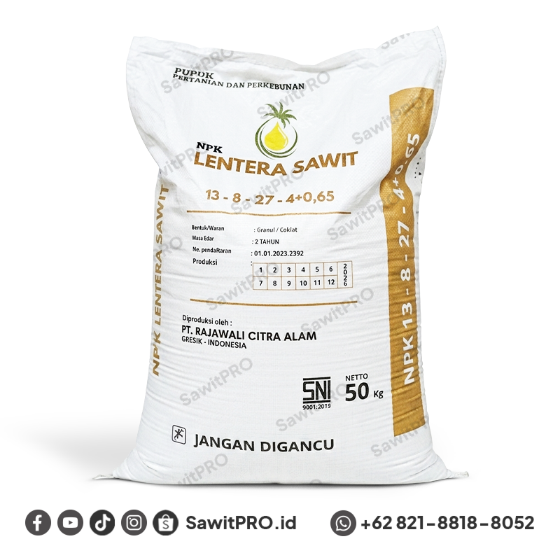 NPK Lentera Sawit 13-8-27-4+0.65 50kg (GROSIR)