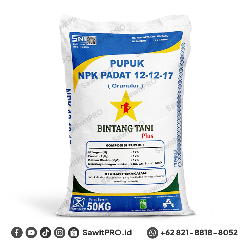 NPK Bintang Tani 12-12-17 50kg - Granul