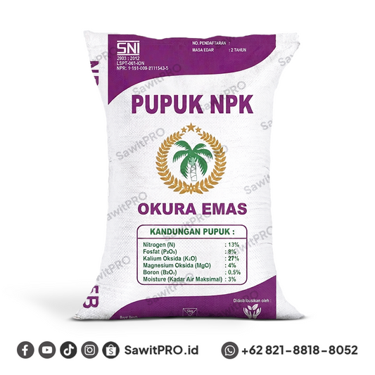 NPK Okura Emas 13-8-27-4 MGO+0.5B 50kg (GROSIR)