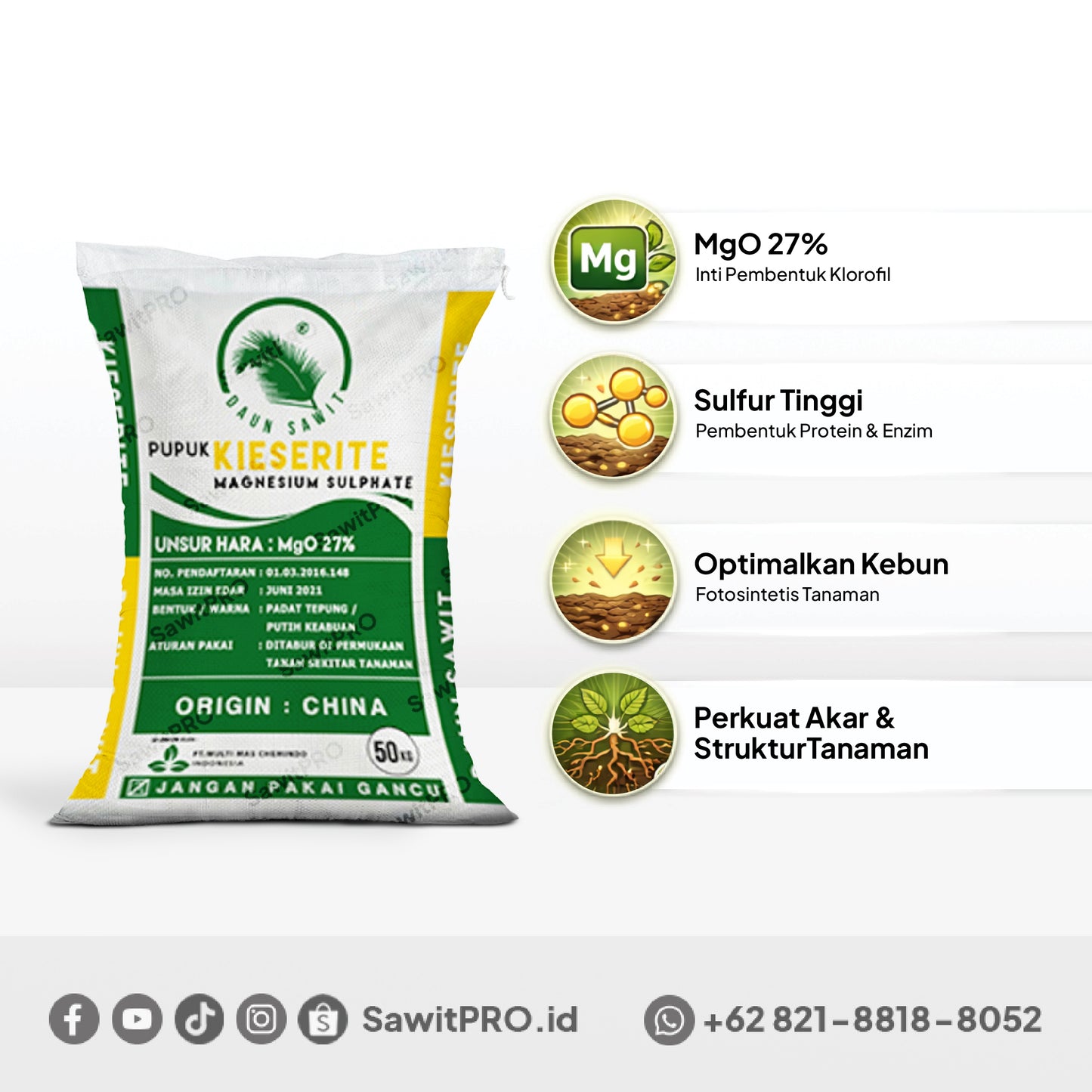 Kieserite Cap Daun - Powder 50Kg