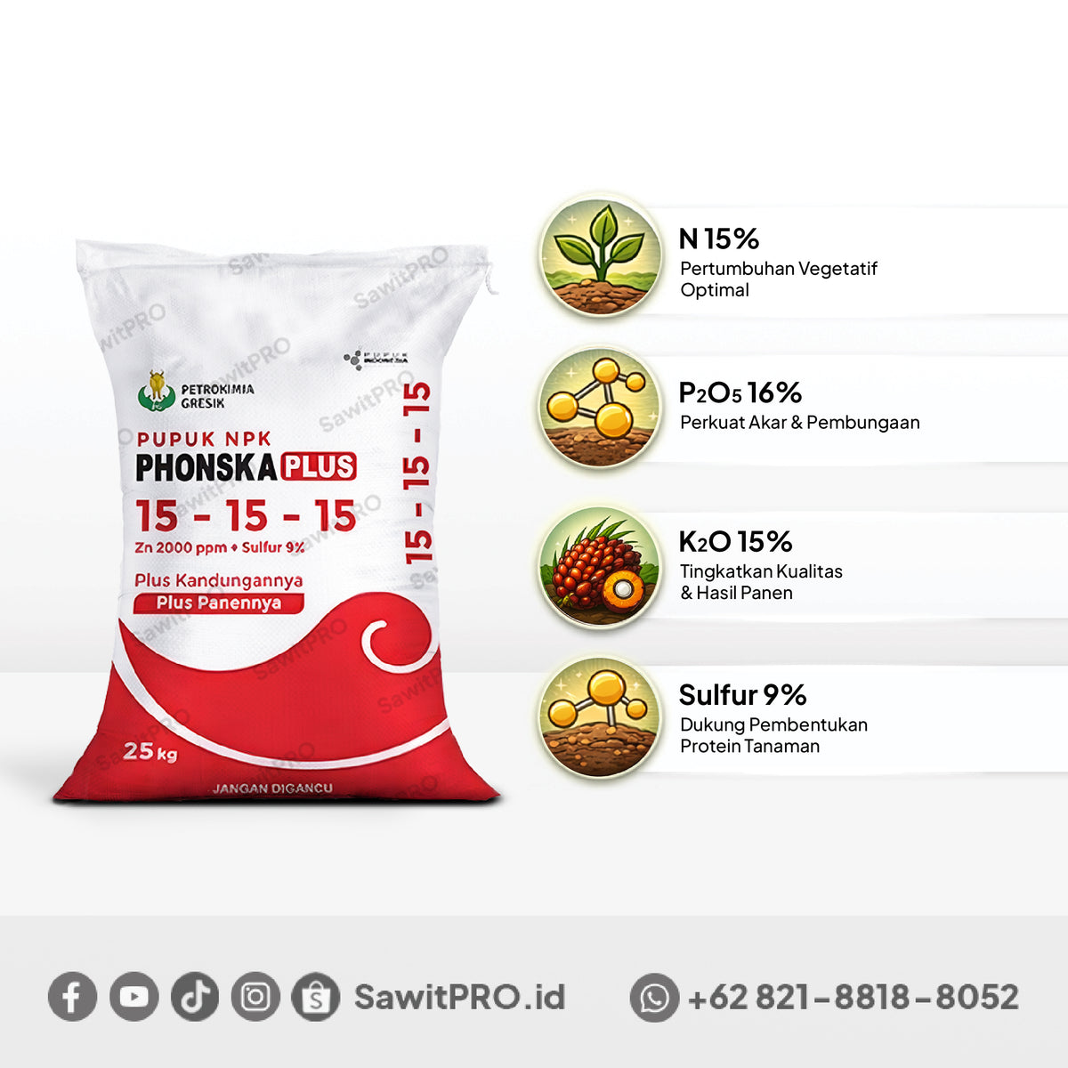 NPK Phonska Plus 15-15-15 25kg